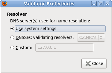 Validator preferences