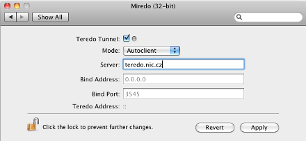 teredo macos screenshot